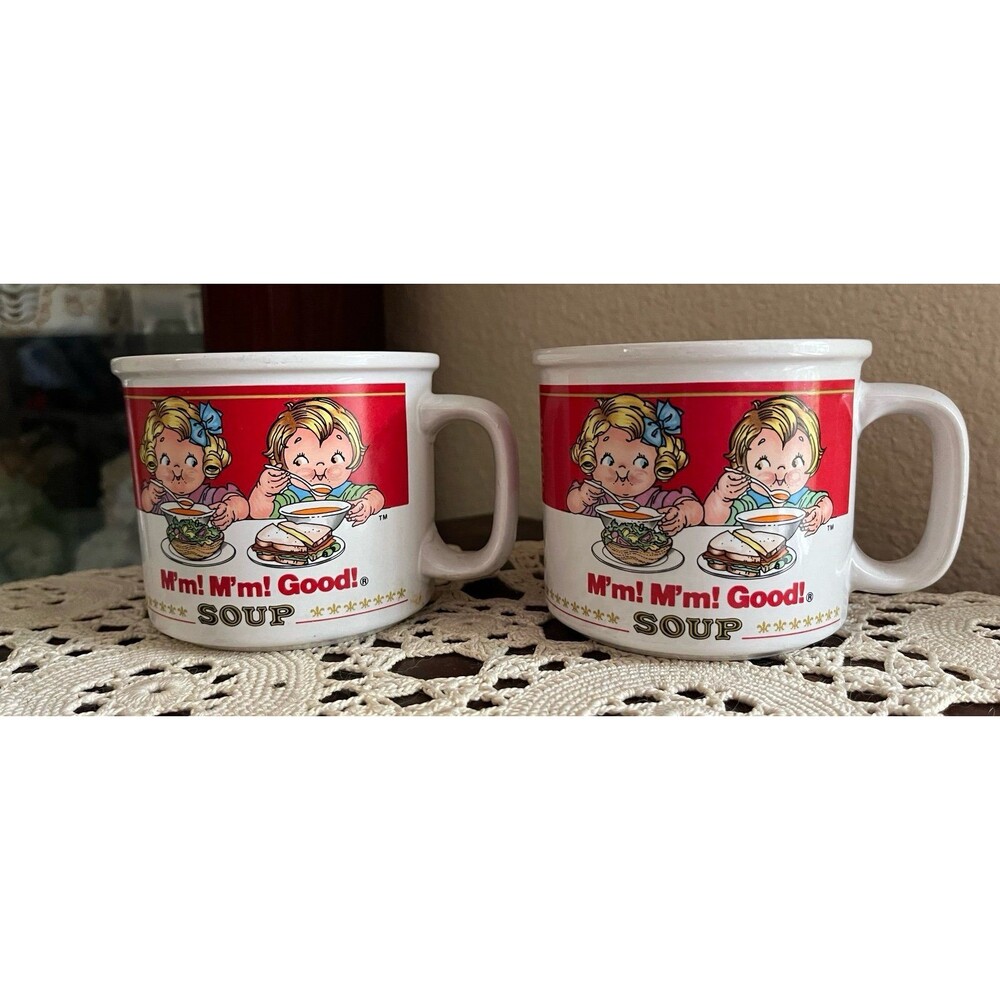 Set of 2 1989 Campbells Soup Co mugs